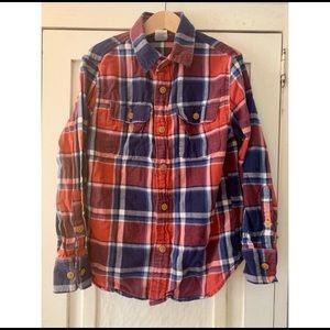 Crewcuts boys flannel plaid button-down.